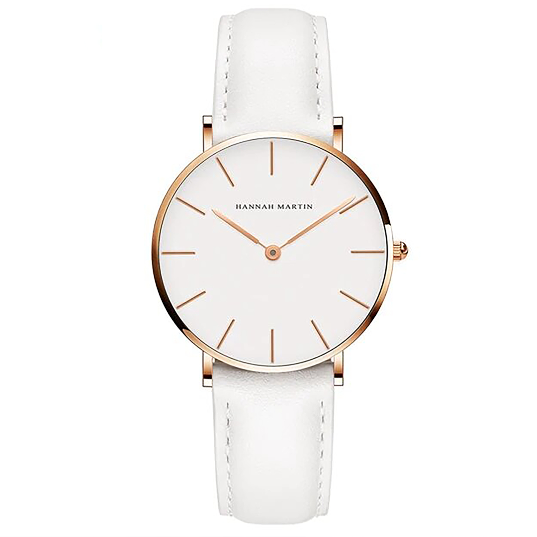 RELOJ HANNAH MARTIN ORIGINAL BLANCO DORADO ELEGANTE | SKU: HAN-18