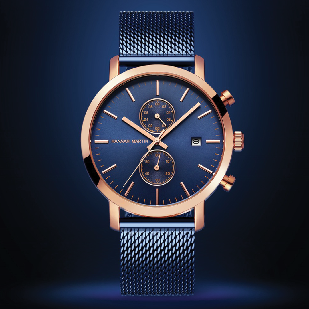 RELOJ HANNAH MARTIN - ELEGANTE AZUL | SKU: HAN-16
