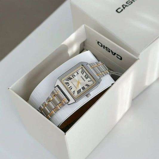 RELOJ CASIO ORIGINAL DE ACERO PLATA DORADO |LTP-V007SG-9B | CAS-167
