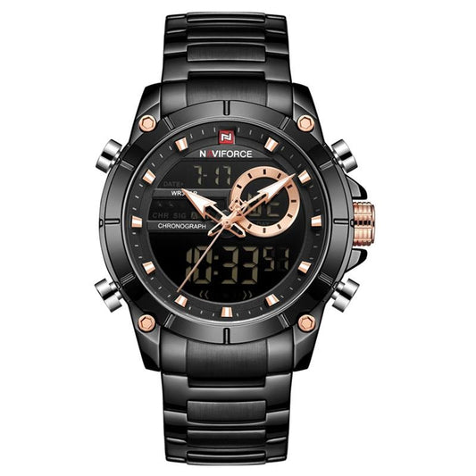 RELOJ NAVIFORCE - NEGRO ILUMINATY | SKU: NAV-19 - CLOCK-PERU