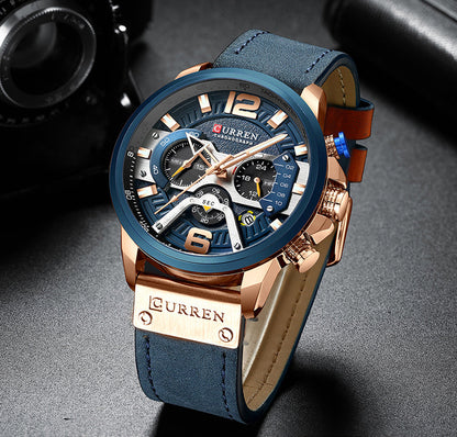 RELOJ CURREN - ELEGANTE AZUL | SKU: CUR-28 - CLOCK-PERU