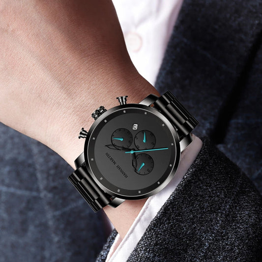 RELOJ HANNAH MARTIN - NEGRO TURQUESA | HAN-7 | HAN-61