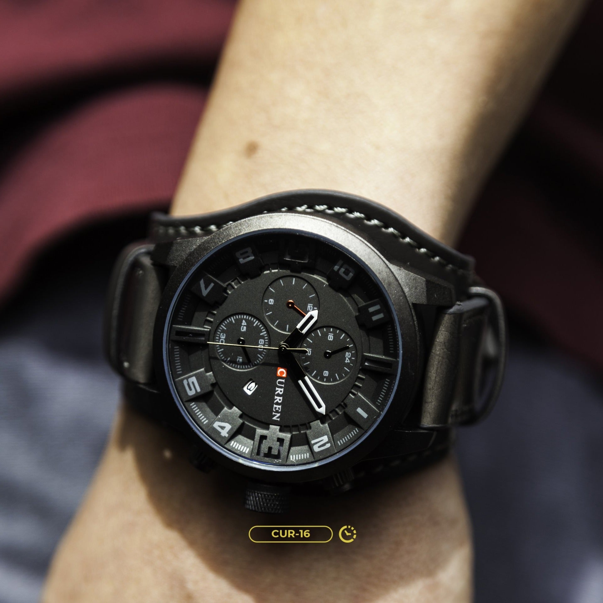 RELOJ CURREN - ELEGANTE PLOMO OSCURO | SKU: CUR-16 - CLOCK-PERU