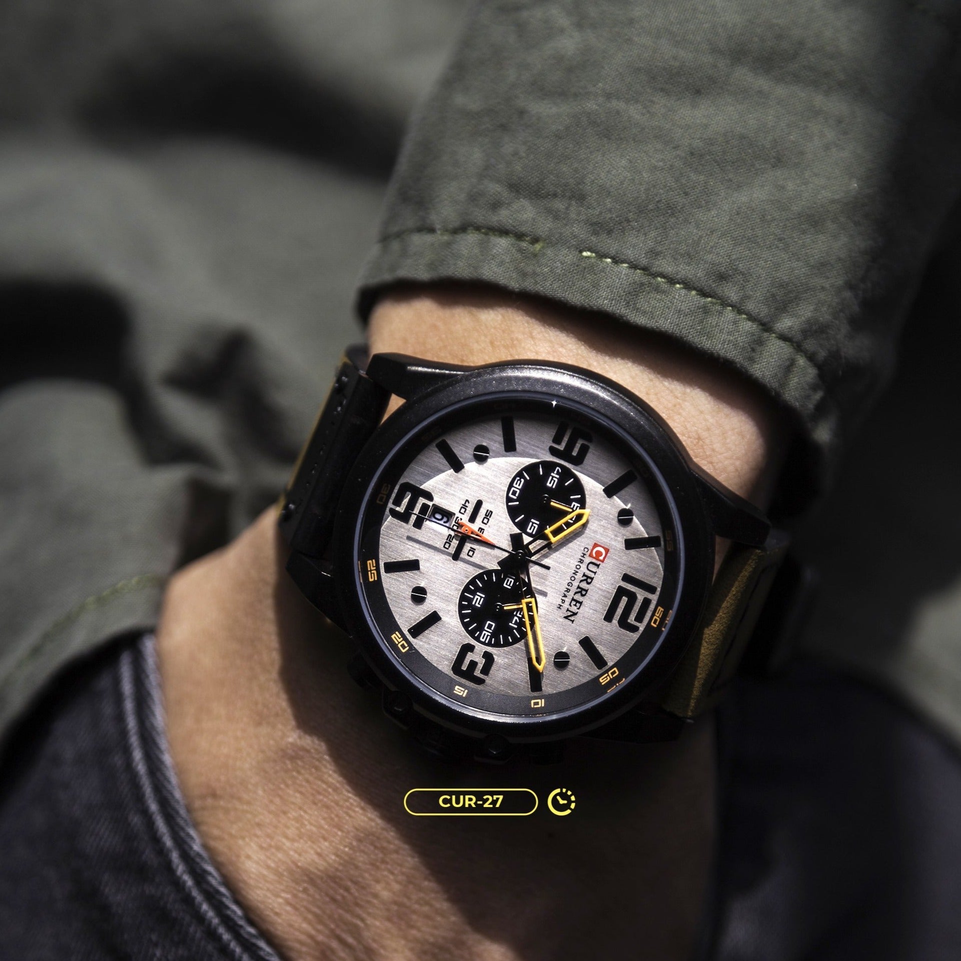 RELOJ CURREN - MILITAR TIERRA | SKU: CUR-27 - CLOCK-PERU