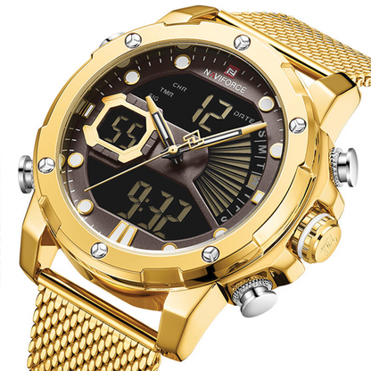 RELOJ NAVIFORCE ORIGINAL - ELEGANTE Y CASUAL - Dorado| NAV-61
