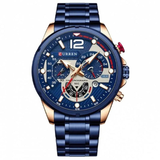 RELOJ CURREN 8395 ORIGINAL AZUL ACERO INOXIDABLE | SKU:  CUR-118