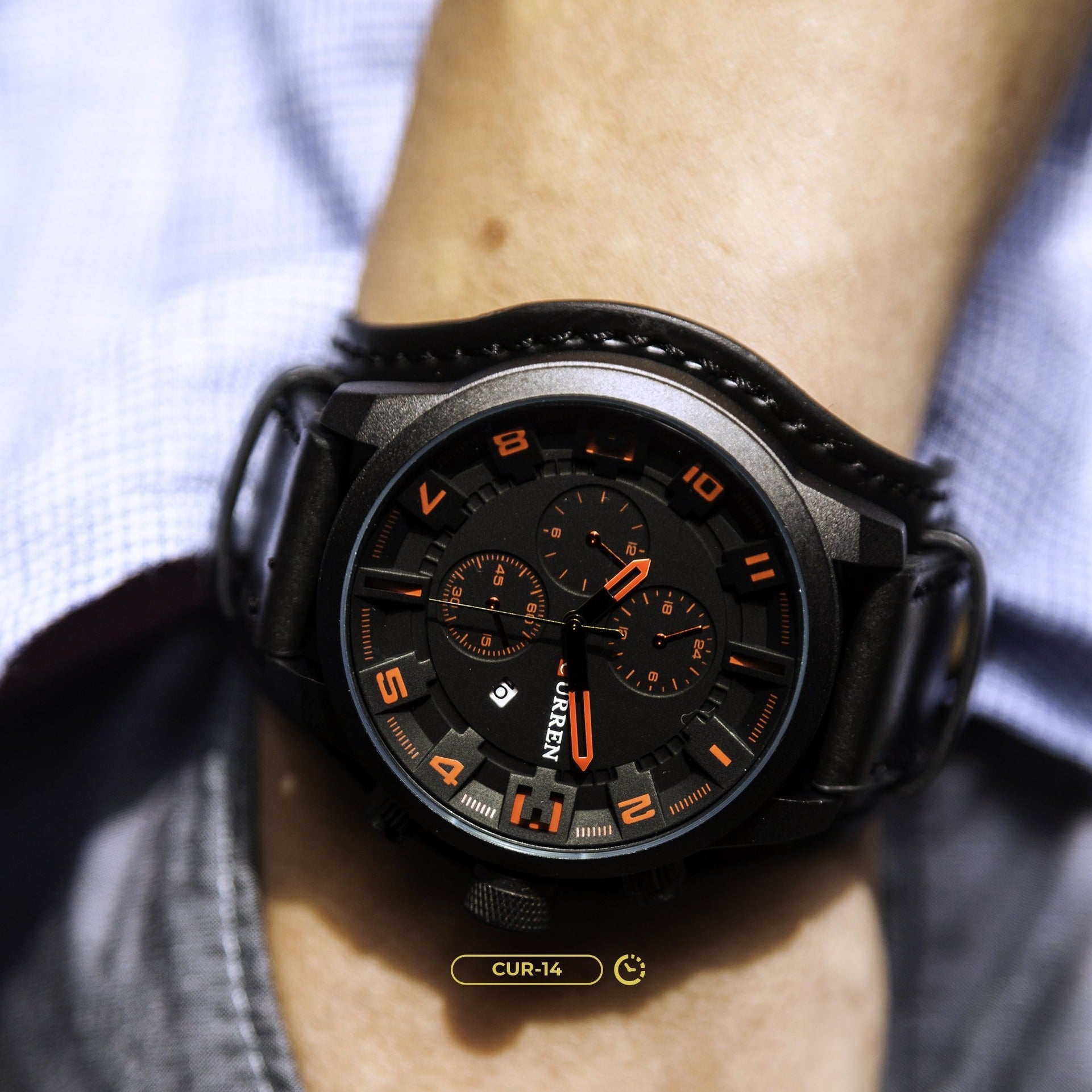RELOJ CURREN - ELEGANTE NEGRO | SKU: CUR-14 - CLOCK-PERU