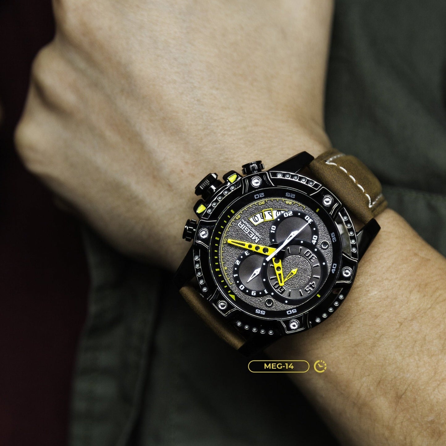 RELOJ MEGIR - FASHION MARRÌÒN | SKU: MEG-14 - CLOCK-PERU