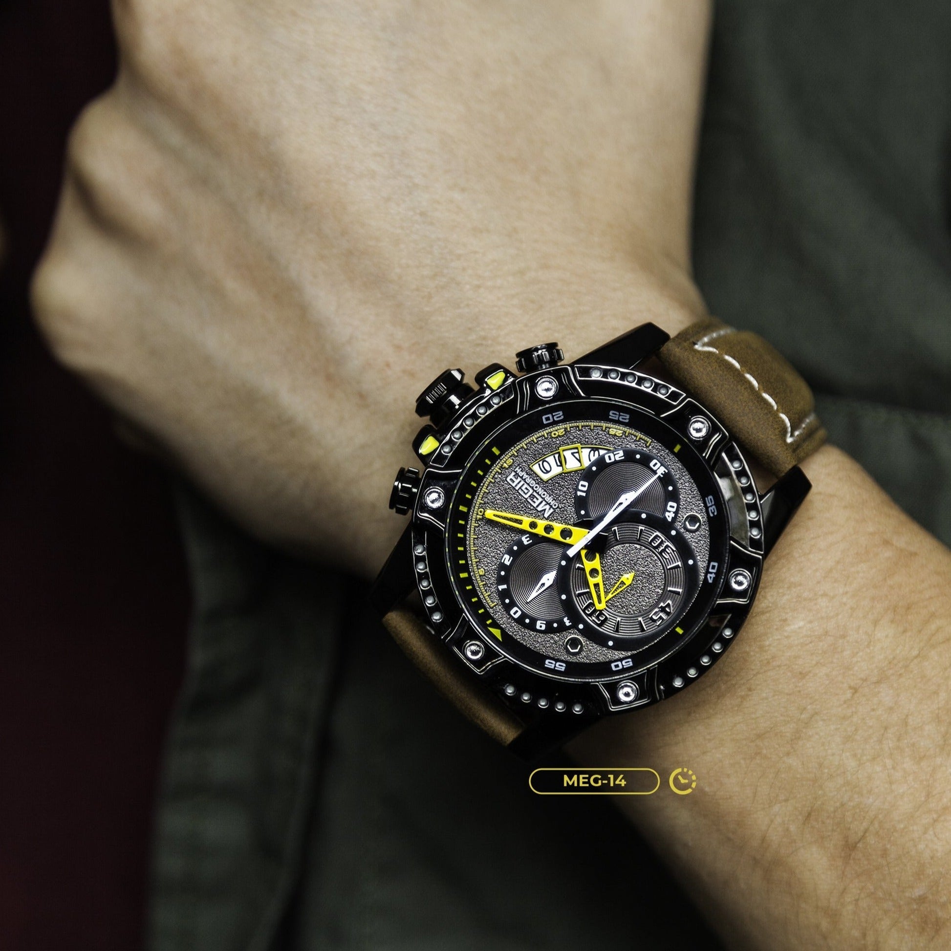 RELOJ MEGIR - FASHION MARRÌÒN | SKU: MEG-14 - CLOCK-PERU