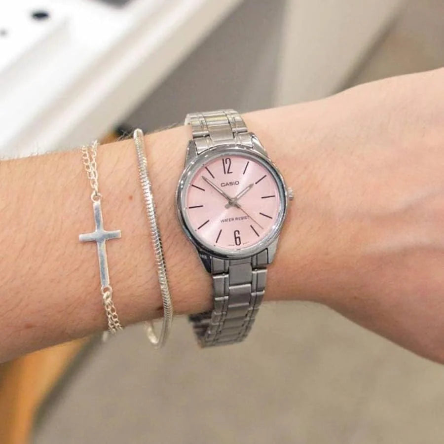 RELOJES CASIO ORIGINAL MUJERLTP-V005D-4B PLATEADO | CAS-282