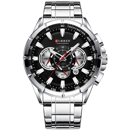 RELOJ CURREN - SILVER BLACK | SKU: CUR-75