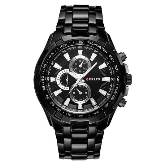RELOJ CURREN - ULTRA NEGRO | SKU: CUR-23 - CLOCK-PERU