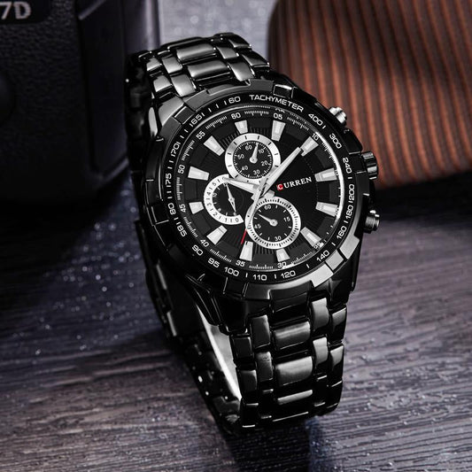 RELOJ CURREN - ULTRA NEGRO | SKU: CUR-23 - CLOCK-PERU