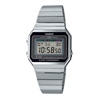 RELOJ CASIO VINTAGE A-700W-1A ORIGINAL PLATEADO | SKU: CAS-144