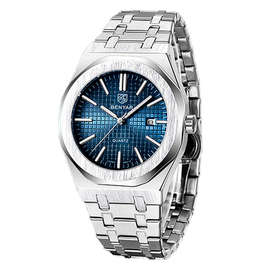 RELOJ BENYAR ORIGINAL ELEGANTE PLATEADO | BEN-10