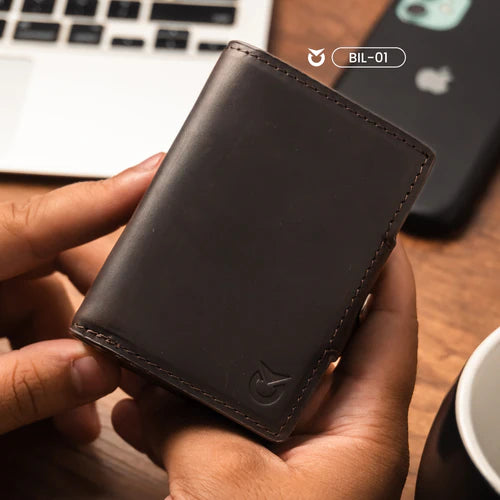 BILLETERA PARA HOMBRE CLOCK DARK BROWN | SKU: BIL-01