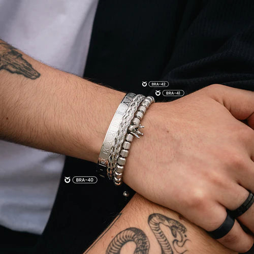 BRAZALETE TRENZADO CASUAL SILVER | BRA-41