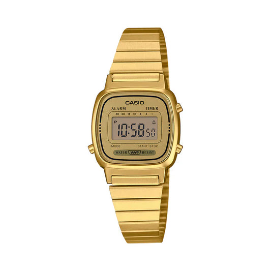 RELOJ CASIO ORIGINAL DE ACERO DORADO | LA-670WGA-9 | CAS-215