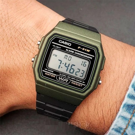 F-91WM-3ADF | RELOJ CASIO DE RESINA ORIGINAL | SKU: CAS-220