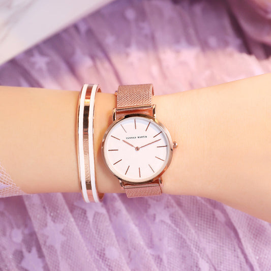 RELOJ HANNAH MARTIN - BRONCE CASUAL | SKU: HAN-1