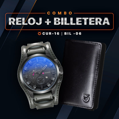 COMBO RELOJ CURREN + BILLETERA | CUR-16 - BIL-06