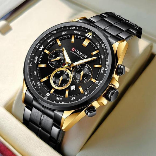RELOJ CURREN CASUAL DARK BLACK | SKU: CUR-82