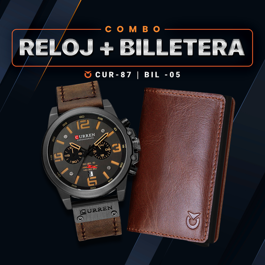 COMBO RELOJ CURREN + BILLETERA | CUR-87 - BIL-05