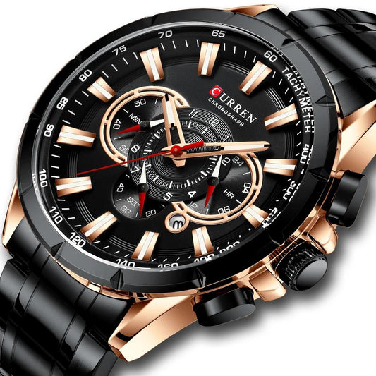 RELOJ CURREN -  QUARTZ NEGRO | SKU: CUR-31 - CLOCK-PERU