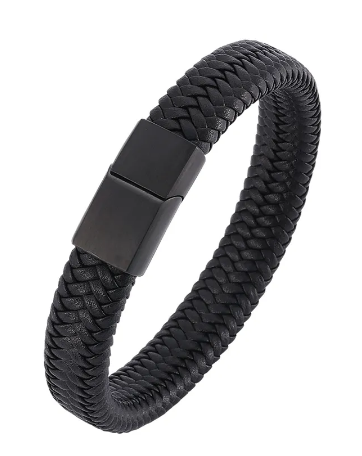 BRAZALETE BERLIN FINE LEATHER - NEGRO |  BRA-30