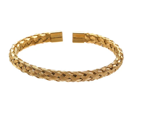 BRAZALETE TRENZADO CASUAL GOLD | BRA-38