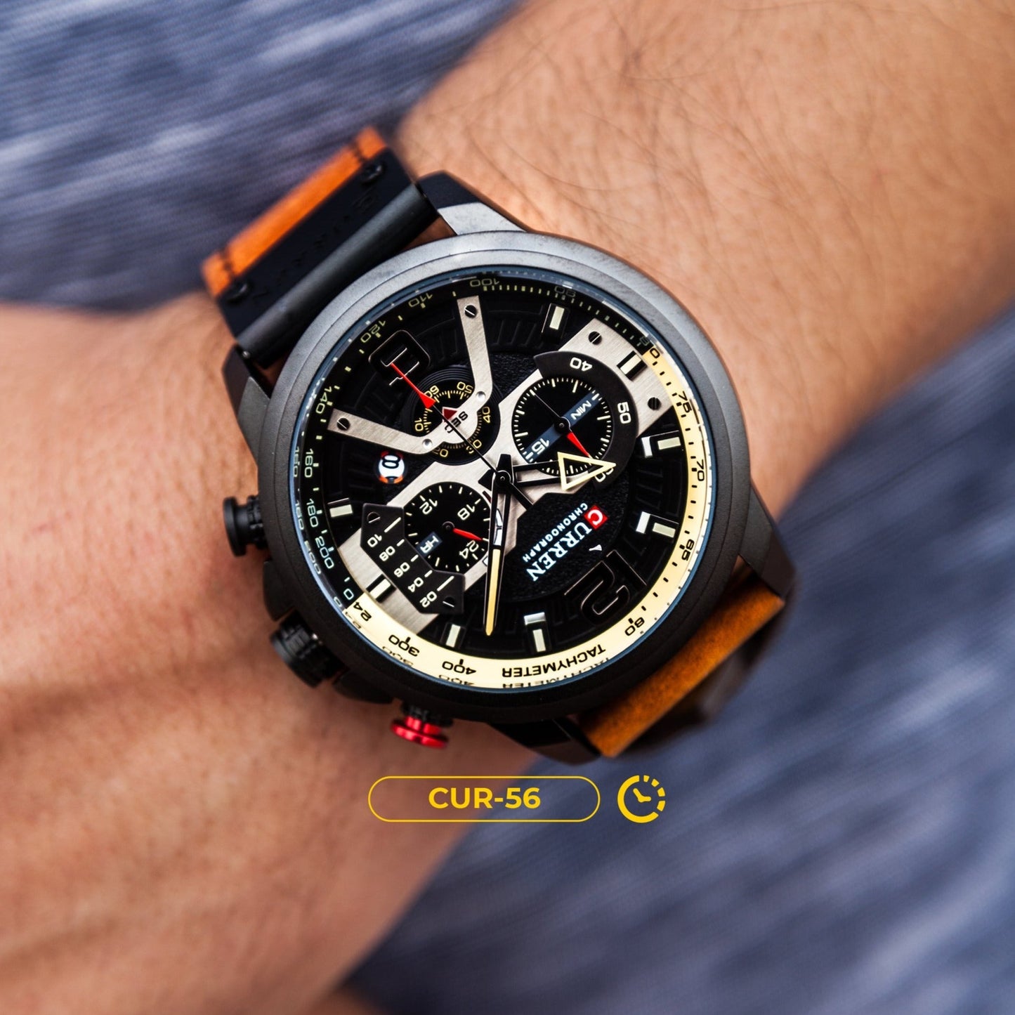 RELOJ CURREN - ELEGANTE MARRON | SKU: CUR-56 - CLOCK-PERU