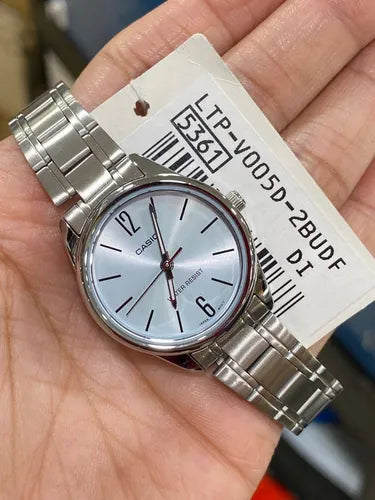 RELOJES CASIO ORIGINAL MUJER LTP-V005D-2B PLATEADO | CAS-283