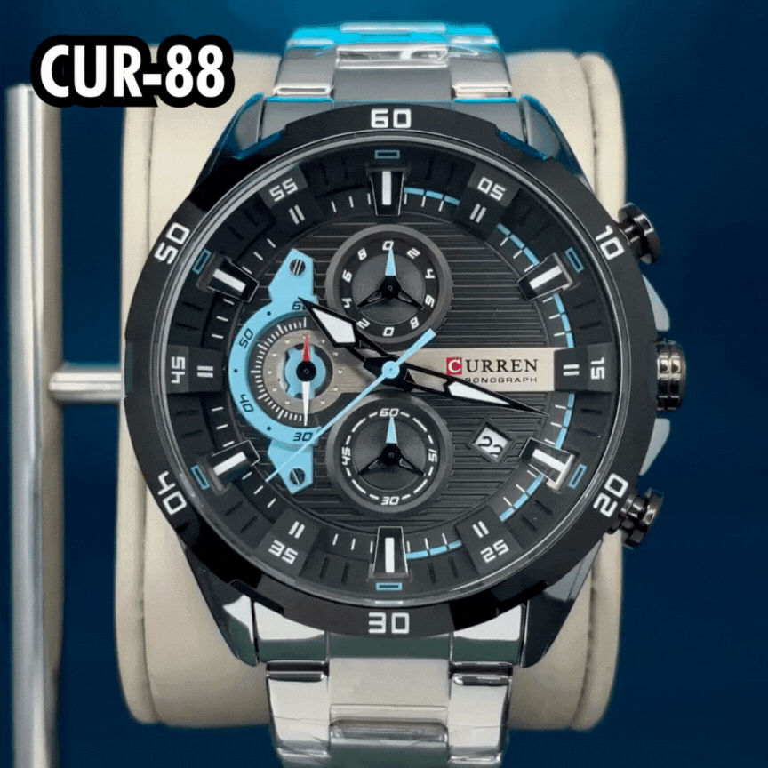 RELOJ CURREN ORIGINAL 8402 AQUA SILVER | SKU: CUR-88