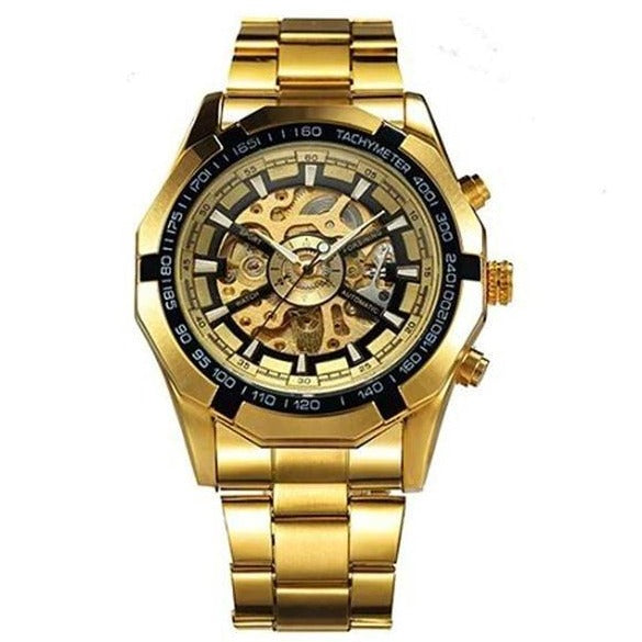 RELOJ FORSINING DORADO AUTOḾTICO | ACCESORIO RELOJES EN CLOCK PERÚ ...