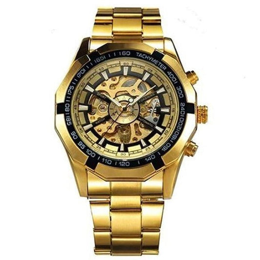 RELOJ FORSINING - AUTOḾTICO DORADO | SKU: FOR-2 - CLOCK-PERU