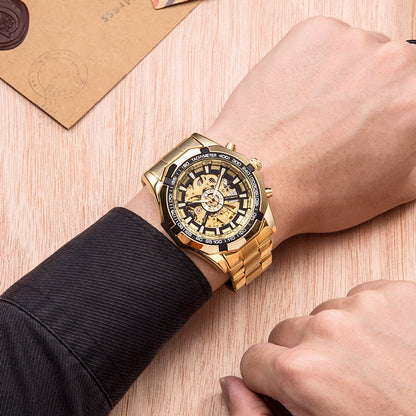 RELOJ FORSINING - AUTOḾTICO DORADO | SKU: FOR-2 - CLOCK-PERU