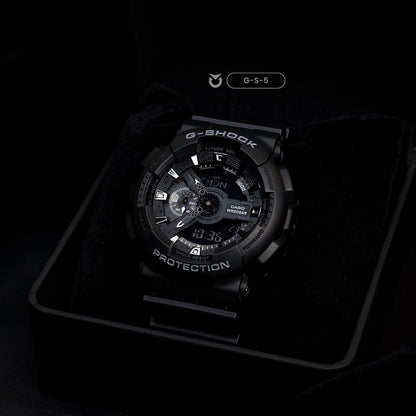 RELOJ G-SHOCK - DEPORTIVO NEGRO GA-110 | G-S-5