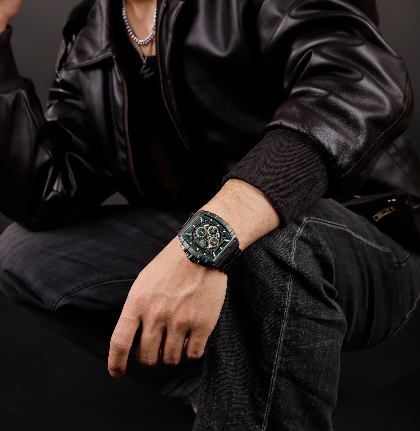 RELOJ NAVIFORCE ORIGINAL ACERO TIPO RM ACERO NEGRO | SKU: NAV-128