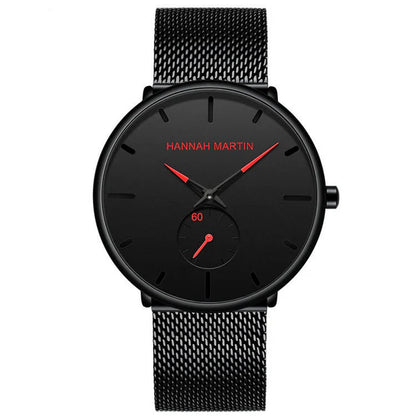 RELOJ HANNAH MARTIN ORIGINAL NEGRO ROJO | HAN-65
