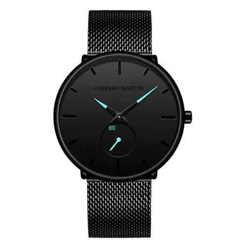 RELOJ HANNAH MARTIN ELEGANTE NEGRO MATE | SKU: HAN-27 HAN-28