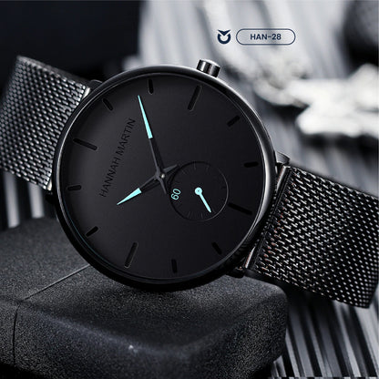 RELOJ HANNAH MARTIN ELEGANTE NEGRO MATE | SKU: HAN-27 HAN-28