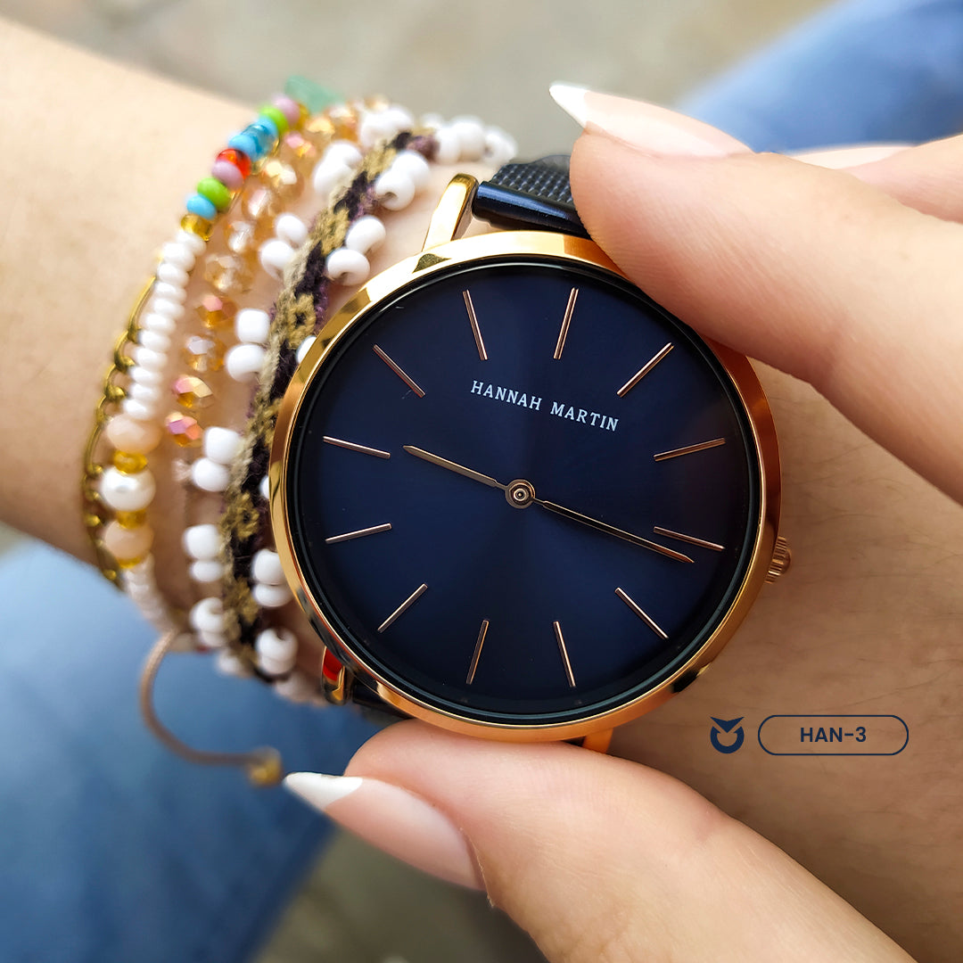RELOJ HANNAH MARTIN - AZUL CASUAL | SKU: HAN-3
