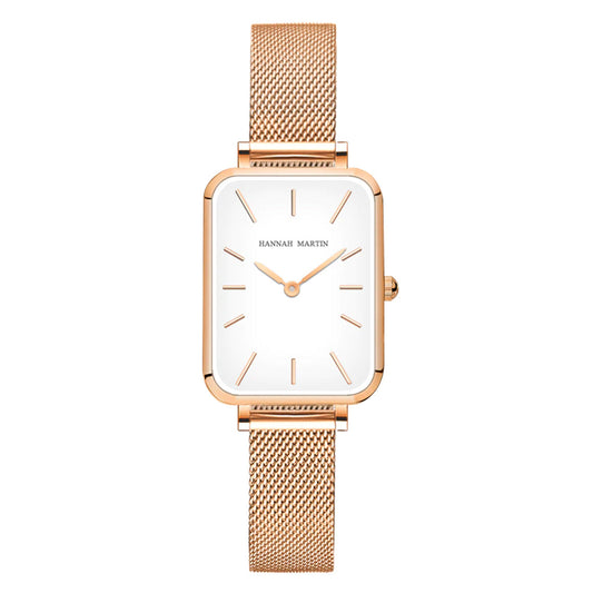 RELOJ HANNAH MARTIN RECTANGULAR DORADO CLASSY | SKU: HAN-32