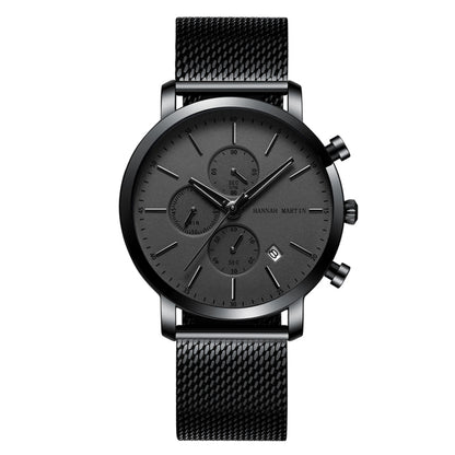 RELOJ HANNAH MARTIN ORIGINAL - ELEGANTE NEGRO Y AZUL | SKU: HAN-5 | HAN-16