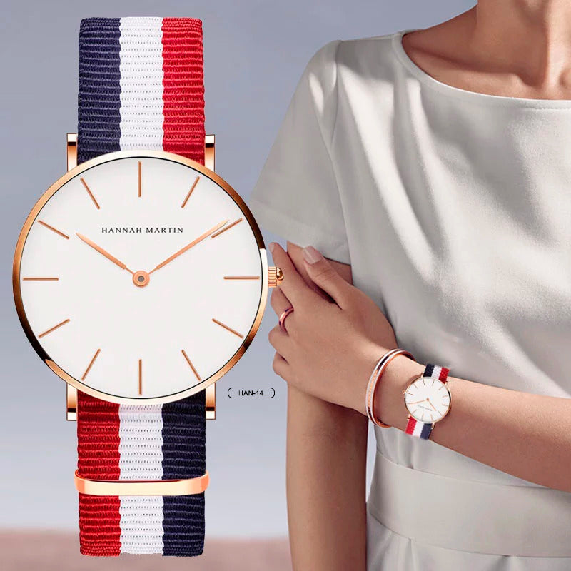 RELOJ HANNAH MARTIN MUJER - ROJO AZUL | SKU: HAN-14