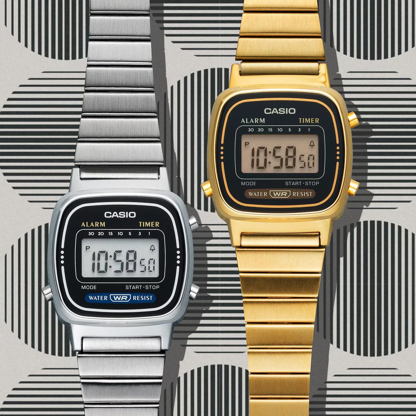RELOJ CASIO ORIGINAL DE ACERO DORADO LA-670WA-1 | CAS-41