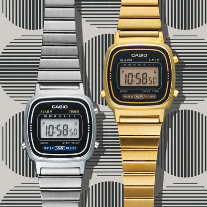 RELOJ CASIO ORIGINAL DE ACERO DORADO LA-670WA-1 | CAS-41