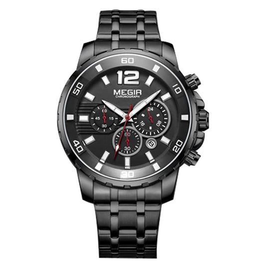 RELOJ MEGIR - TRIPLE BLACK CLASSY | SKU: MEG-42