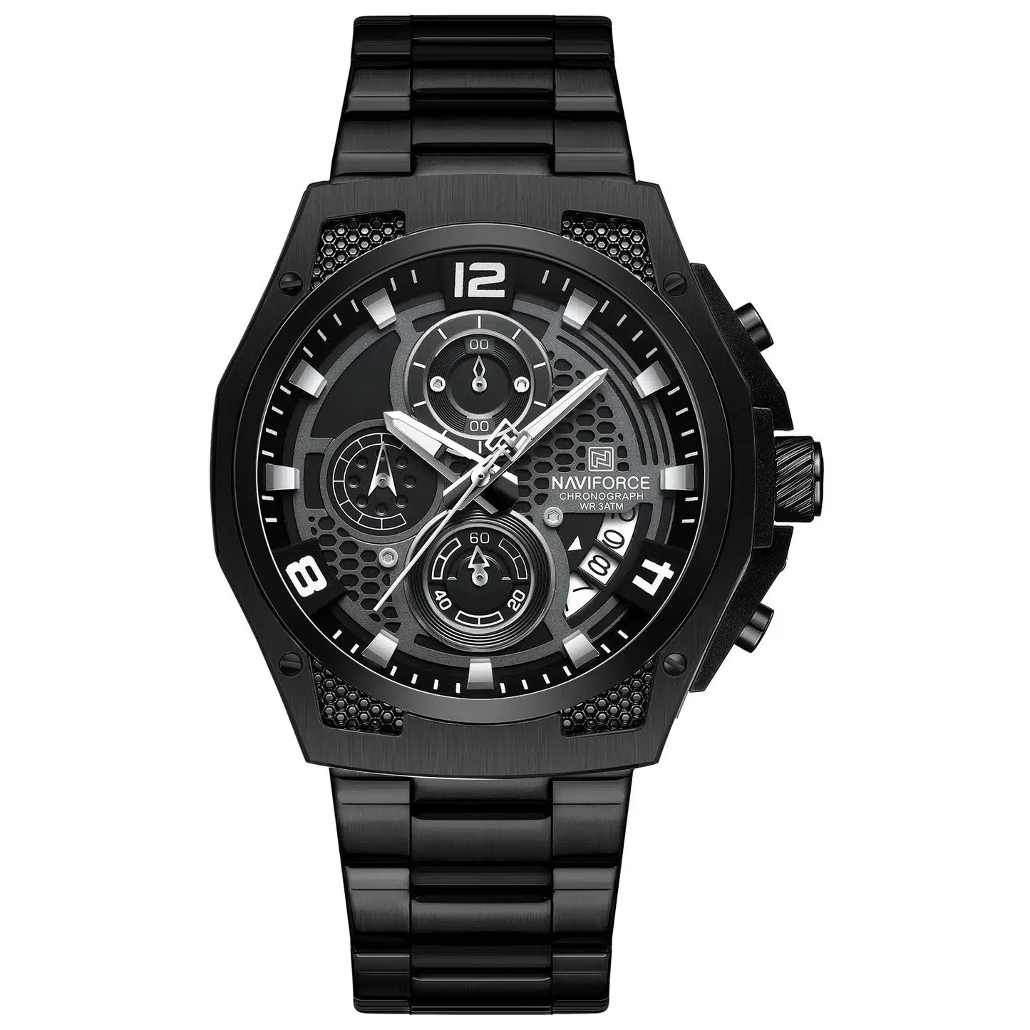 RELOJ NAVIFORCE NF 8051 ORIGINAL ELEGANTEN NEGRO PLATEADO 8051 | NAV-105, NAV-106