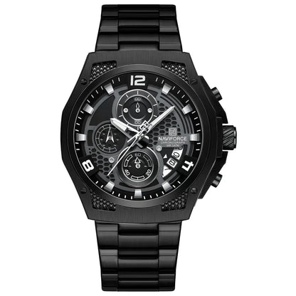 RELOJ NAVIFORCE NF 8051 ORIGINAL ELEGANTEN NEGRO PLATEADO 8051 | NAV-105, NAV-106
